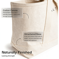 Sac fourre-tout en toile robuste et écologique avec poignées en corde et ruban, couleur et taille personnalisables (12-16 oz), grande capacité, option logo