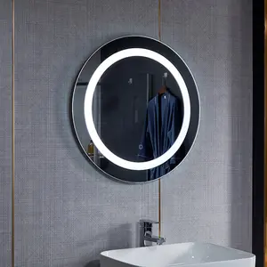 espejos "miror" Round Large Frameless Circle wall-Mounted Decor Hanging Mirror anti fog light up motion mirror bathroom sensor