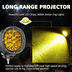 <span class=keywords><strong>Feux</strong></span> <span class=keywords><strong>de</strong></span> brouillard/phares <span class=keywords><strong>de</strong></span> conduite LED 12V, couleur jaune ambre, lot <span class=keywords><strong>de</strong></span> 2, 4 pouces, ronds, 90W, faisceau combiné spot/flood, hors <span class=keywords><strong>route</strong></span> - Product Image 4