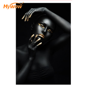 Lienzo abstracto chica Africana decoración paisajismo arte artesanía moderna hogar <span class=keywords><strong>pinturas</strong></span> al óleo niñas arte africano pintura <span class=keywords><strong>de</strong></span> pared - Product Image 2