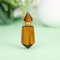 Collier diffuseur d'huiles essentielles en pierre, pendentif en acier inoxydable, parfum aromathérapie