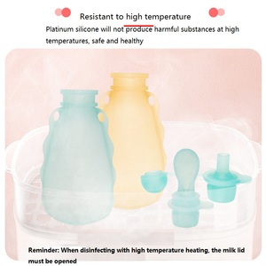Leak Proof Silicone Breast Milk Storage Bags Reusable Freezer Safe BPA Free Durable Animal Design for Baby - Product Image 4