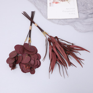 Fleurs en soie, branches d'eucalyptus, matériaux décoratifs pour mariage et banquet, plantes artificielles, verdure pour la décoration du salon et des allées - Product Image 4