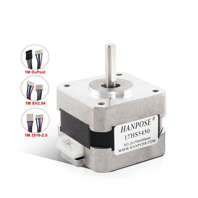 HANPOSE Nema17 Stepper Motor 28N.cm 17HS3430 Hybrid 1.3A Micro Cnc Router Kit Linear Actuator 42 Motor for 3D Printer Monitor
