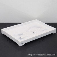 Plateau de rangement en marbre artificiel haut de gamme nordique pour hôtels salles de bain toilettes salons lavages bijoux