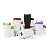 Thermos à double paroi moderne de 420 ml en acier inoxydable 304, portable, pour le bureau, les voyages, idéal pour les cadeaux