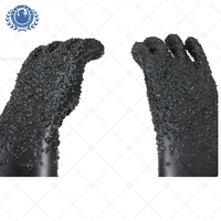 Gants de sablage en caoutchouc noir de qualité industrielle - résistants à l'usure et aux perforations