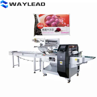 Machine à emballer les pains flux de remplissage complet de qualité alimentaire machine à emballer les oreillers des croissants machine à emballer flux