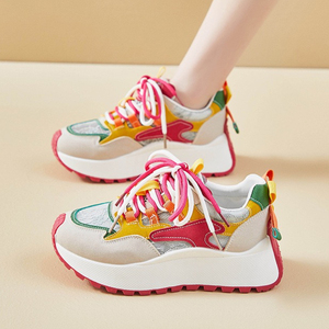 Chaussures florales tendance pour femme, baskets décontractées coréennes en toile vulcanisée à plateforme - Product Image 5