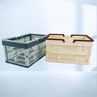 Vente en gros d'usine : Boîte de rangement pliable portable en plastique pour l'extérieur, Panier de rangement pliable en plastique