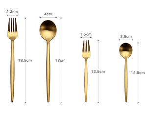 DFL0317 Portugal Juego de Cubiertos de Acero Inoxidable 304, Cuchillo para Carne, Tenedor, Cuchara, Juego de Cuatro Piezas de Cubiertos Occidentales, Cuchara para Postre, Tenedor, Cuchillo - Product Image 6