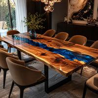 Résine époxy pour coulée profonde pour le travail du bois, pour coulées de résine épaisse, dalles à bords naturels, tables rivière et meubles décoratifs