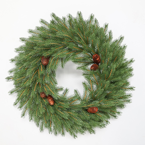 Guirlande et <span class=keywords><strong>couronne</strong></span> écologiques en PE/PVC pour la décoration intérieure et les fêtes <span class=keywords><strong>de</strong></span> Noël 2025 – Nouveauté promotionnelle - Product Image 2