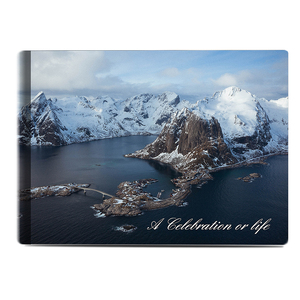 Libro de Visitas Funerario Personalizado con Tapa Dura y Diseño de Atardecer para Servicios Conmemorativos - Product Image 3