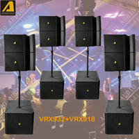 ACTPRO AUDIO Ensemble de haut-parleurs actifs à caisson de basses unique de 12 pouces VRX932 + VRX918 à alimentation passive