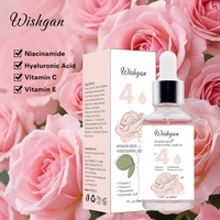 Serum Wajah & Mata OEM Jiangsu Skin Care 4 in 1 Pemutih Anti-Penuaan Asam Hialuronat Herbal 30% Vitamin C 5% Niacinamide 10% Vitamin E