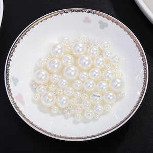 Bán Buôn DIY Handmade Bead Phụ Kiện-Độ Bóng Cao ABS Vòng Đeo Tay Ngọc Trai/Vòng Cổ Hạt Thẳng Nửa Không Có Lỗ Tự Làm Vật Liệu Nhựa - Product Image 4
