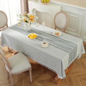 Tovaglia Impermeabile Pronta per <span class=keywords><strong>la</strong></span> Spedizione, Aspetto Lino, Rettangolare in Poliestere, Vendita all'Ingrosso per Cucina, Sala <span class=keywords><strong>da</strong></span> Pranzo e Feste - Product Image 1