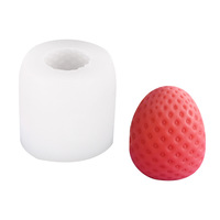 Moule à sucettes en silicone durable 3D en forme de fraise pour mangue, pêche, framboise et outil de broyage de chocolat