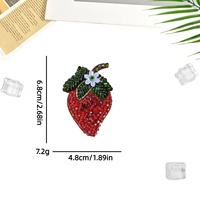 Patchs brodés faits main en perles, motifs fruits (poire, citron, fraise) pour sacs, coques de téléphone, vêtements DIY - Vente en gros fabricant