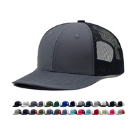 Casquette Trucker 6 Panneaux en Gros avec Visière Préformée, Dos en Maille, Fermeture à Boucle, Casquette de Sport, Support pour Patch Personnalisé et Broderie de Logo, Échantillon Disponible