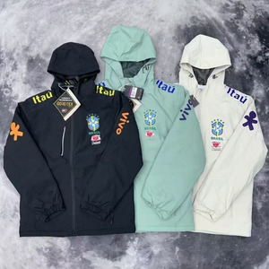 Veste coupe-vent rayée de football brésilien, veste rembourrée en coton, Paris <span class=keywords><strong>Bara</strong></span> Chelsea, trench-coat unisexe avec doublure en polaire, coupe ajustée - Product Image 1