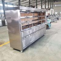 Machine à rôtir automatique rotative au charbon de bois Mona Brazilian Rodizio pour poulet et barbecue