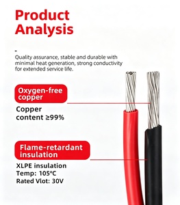 Cabo de Energia Elétrico UL3302 com Condutor de Cobre Estanhado, Isolamento XLPE Livre de Halogênio, Núcleo Único 26 24 22 20 18 16AWG - Product Image 2