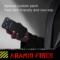 Étui de protection magnétique antidérapant en fibre d'aramide, respectueux de la peau, avec béquille pliable dissimulée pour objectif, pour iPhone 18 17 Pro Max