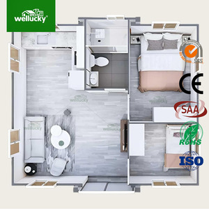 Maison conteneur portable style maison mobile préfabriquée avec salle de bain et cuisine pour <span class=keywords><strong>camping</strong></span> maison mobile - Product Image 5
