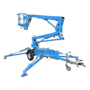 Telescopic Boom Lift CE Lifter Machine Towable Man Lift 10 12 14 16 18 20m