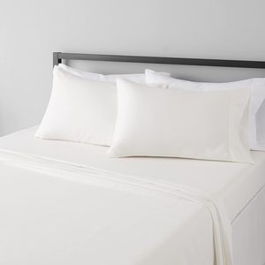 Set Copriletto Tinta Unita per Casa e Hotel, 4 Pezzi, Proteggi Materasso Antibatterico, Lenzuolo in Fibra Superfine, Federe, Set Biancheria da Letto - Product Image 3