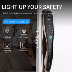 Qleung <b>Smart</b> Door <b>Lock</b> QL-S928MAX Starry Gray Mocha Gold Fingerprint Password App Control Security <b>Lock</b> - Product Image 5