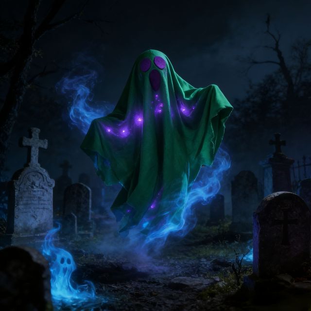 LED Ghost Lights Halloween Outdoor Garden Decorations Warm White DC 6V