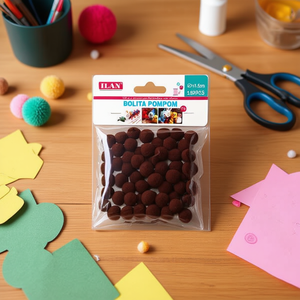 Ilan Bolita Pompom 1.5Cm Color Café Decoraciones para Manualidades - Product Image 2