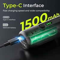 Juego de Destornilladores Eléctricos Inalámbricos de 3.7V, 33 Puntas Magnéticas, 5Nm, 1500mAh Recargables con Luz LED, Kit de Reparación de Precisión