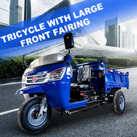 Véhicule agricole tricylindre personnalisé pour chantier, avec moteur diesel haute puissance et benne hydraulique pour le transport et la manutention de marchandises