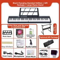 Piano pliable en ABS à 61 touches, portable, pour débutants, jouet électronique pour enfants, apprentissage et exercices, unisexe, âges 8-14, clavier