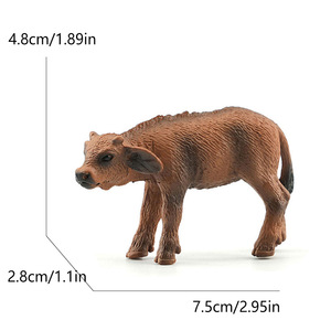 Modelo de vaca silvestre de simulación transfronteriza, búfalo, rinoceronte, <span class=keywords><strong>takin</strong></span>, vaca Simmental amarilla, PVC para ensamblaje y cognición infantil - Product Image 5