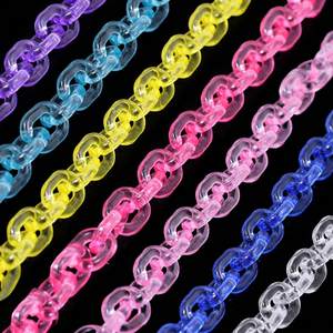 50 pièces de chaînes transparentes en forme de U, perles acryliques, matériaux de fabrication de bijoux DIY <span class=keywords><strong>pour</strong></span> <span class=keywords><strong>bracelets</strong></span>, ornements de voiture, sangles de téléphone - Product Image 5