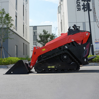 Livraison Gratuite CE EPA Chargeuse compacte sur chenilles diesel pour déneigement domestique et agricole avec godet