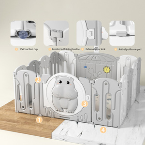 Personnaliser logo pliable <span class=keywords><strong>gonflable</strong></span> pliable moderne en plastique portable de luxe rose grande poussette ronde enfants bébé <span class=keywords><strong>parc</strong></span> de jeu - Product Image 5