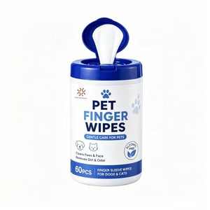 Toallitas Extra Gruesas para Dedos de Mascotas, Libres de Ingredientes Peligrosos y Seguras para Lamer, para Perros y Gatos - Product Image 1