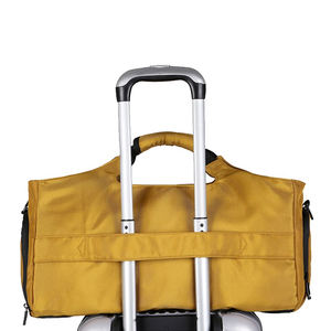 กระเป๋ายิมแบบพับได้สำหรับโยคะน้ำหนักเบากระเป๋ายิมสำหรับเดินทางพร้อมช่องใส่รองเท้าและกระเป๋าเปียกสำหรับผู้ชายผู้หญิงกระเป๋าดัฟเฟิลกีฬา - Product Image 4