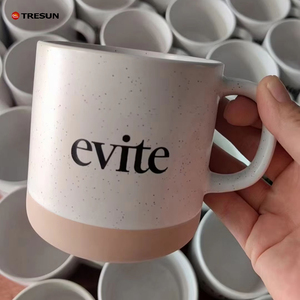 Mug en céramique personnalisé TRESUN pour mariage, gravure sur mesure, écologique, réutilisable, mug à café classique, base naturelle non émaillée pour - Product Image 1