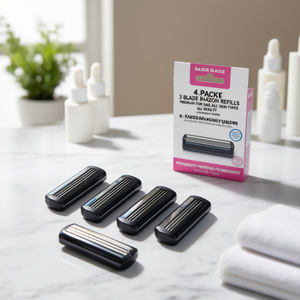 Paquete de 4 Recambios de Cuchillas de Afeitar de 3 Hojas, Calidad Premium para el Cuidado Diario de la Piel, para Todo Tipo de Piel, Fórmula K-Beauty, Producto de Cuidado Personal - Product Image 3