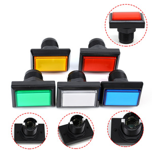 Bouton d'arcade rectangulaire avec interrupteur et lumière LED pour les jeux d'arcade à pièces, pour les machines Fire Link - Product Image 4
