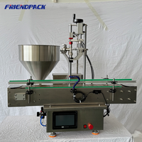 Machine de remplissage automatique UPK pour miel, lotion, parfum, boisson, sauce chili, pâte, à tête unique, avec mélangeur