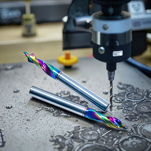 Rắn Carbide DLC tráng đôi sáo bước khoan <span class=keywords><strong>bit</strong></span> cho <span class=keywords><strong>CNC</strong></span> Router 8 mét Shank nhôm khoan - Product Image 6