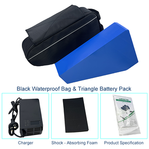 MNV MEB-025 Lithium Ion Triangle <b>Battery</b> High Capacity Waterproof Downtube Ebike Pack 24V/48V/<b>72V</b> 20Ah 30A BMS - Product Image 4